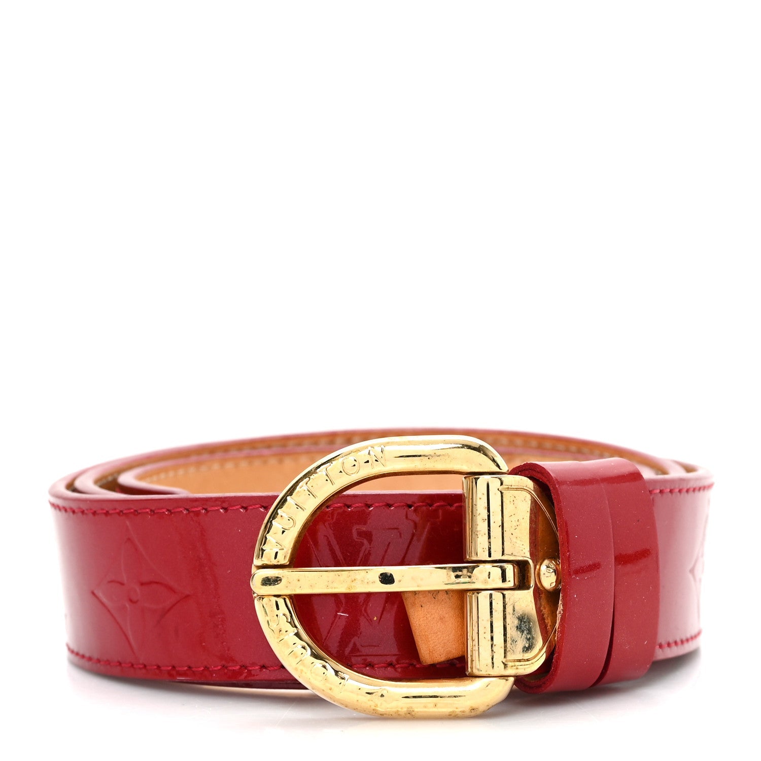 Louis Vuitton Vernis Ceinture 30mm Belt 80 32 Rouge