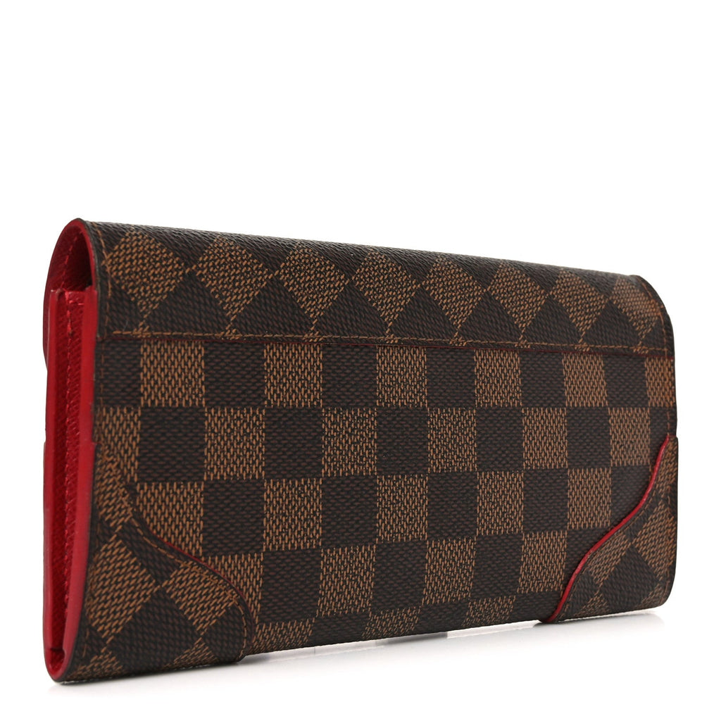Louis Vuitton Damier Ebene Caissa Wallet Cherry