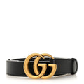 Gucci Calfskin Double G 30mm Belt 75 30 Black