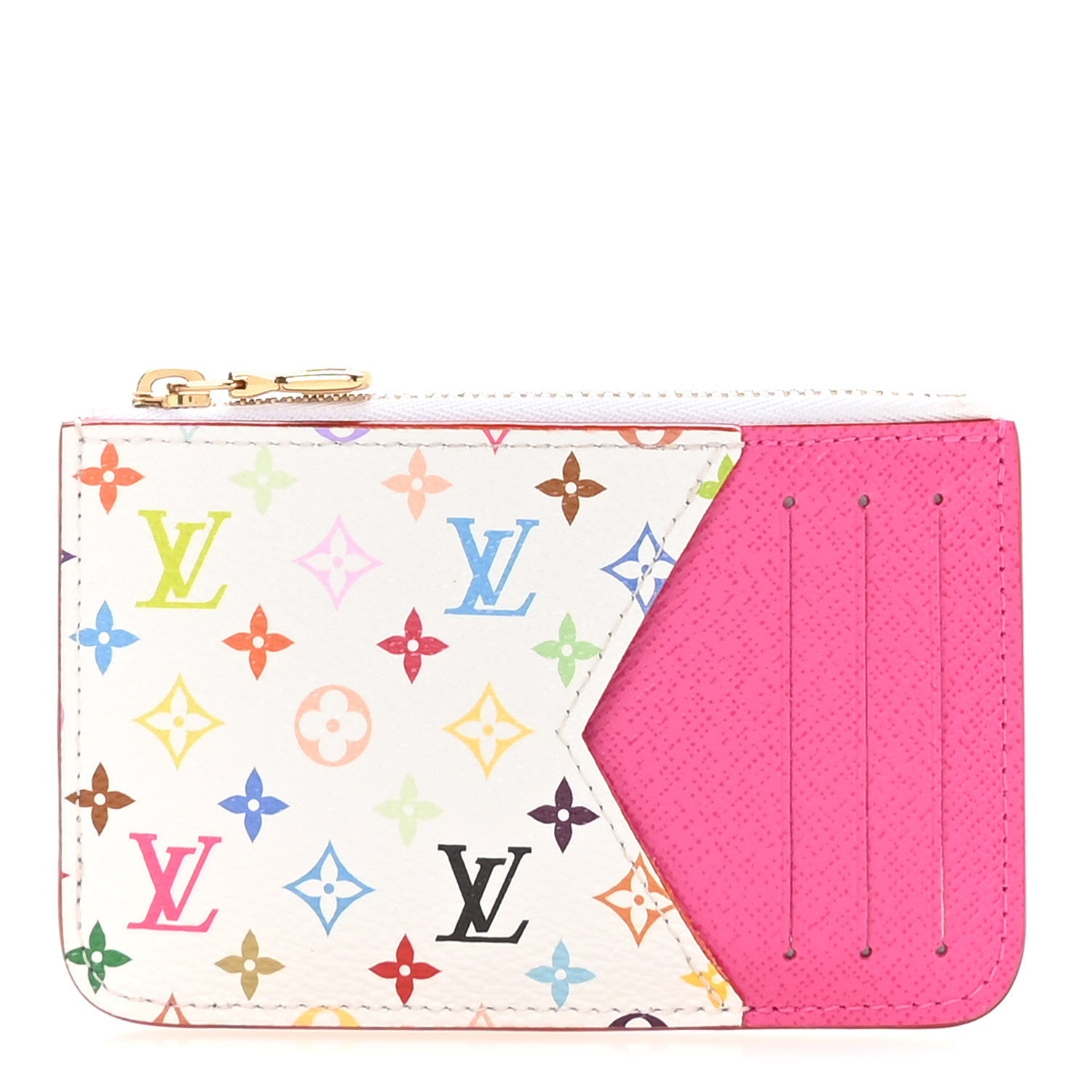 Louis Vuitton LV X TM Monogram Romy Card Holder Kawaii Pink