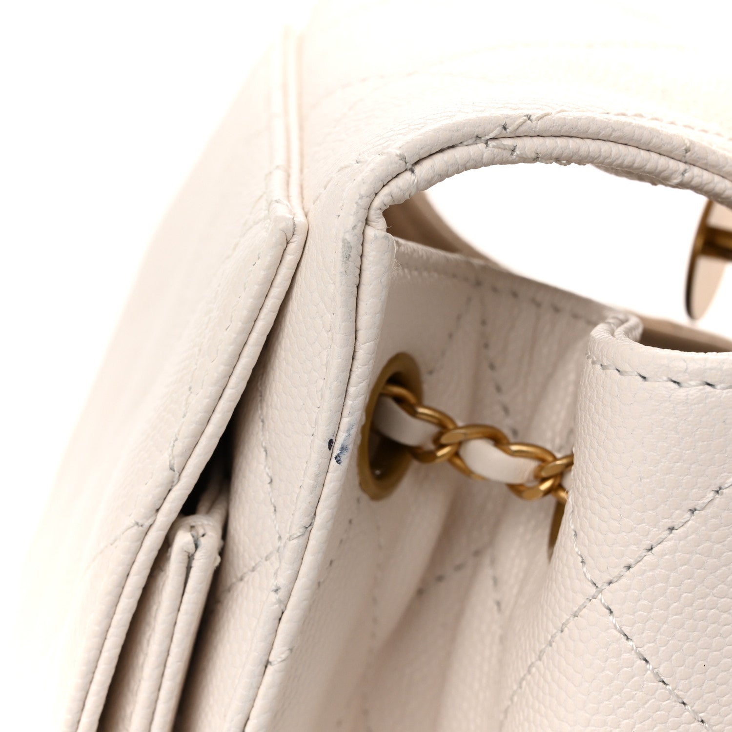 Chanel Caviar Quilted Small Chanel 25 Handbag White