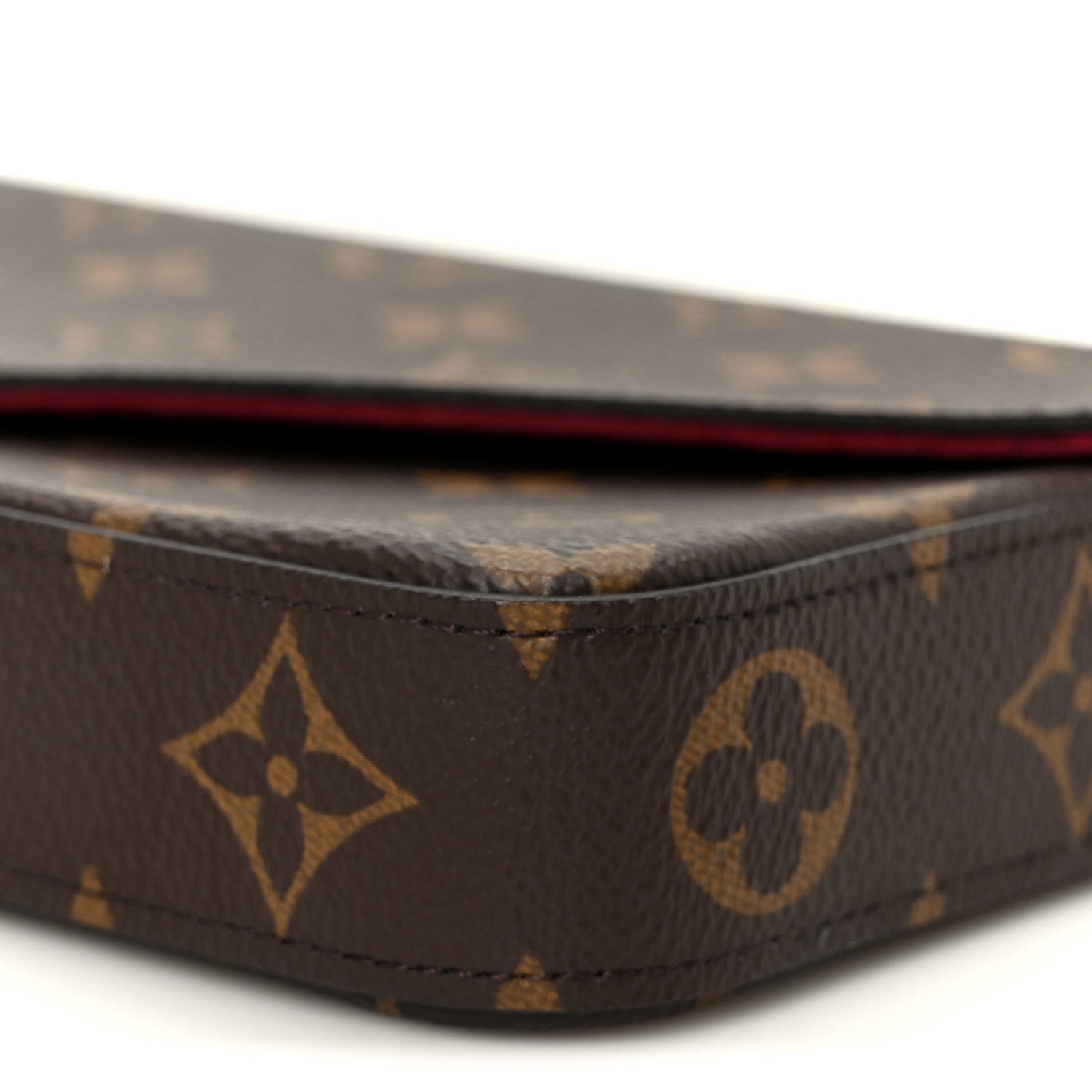 Louis Vuitton Monogram Pochette Felicie Chain Wallet Fuchsia
