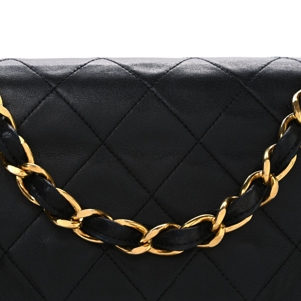 Chanel Lambskin Quilted XL Jumbo Single Flap Black