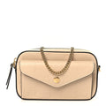Gucci Calfskin GG Super Mini Debossed Chain Wallet Light Beige