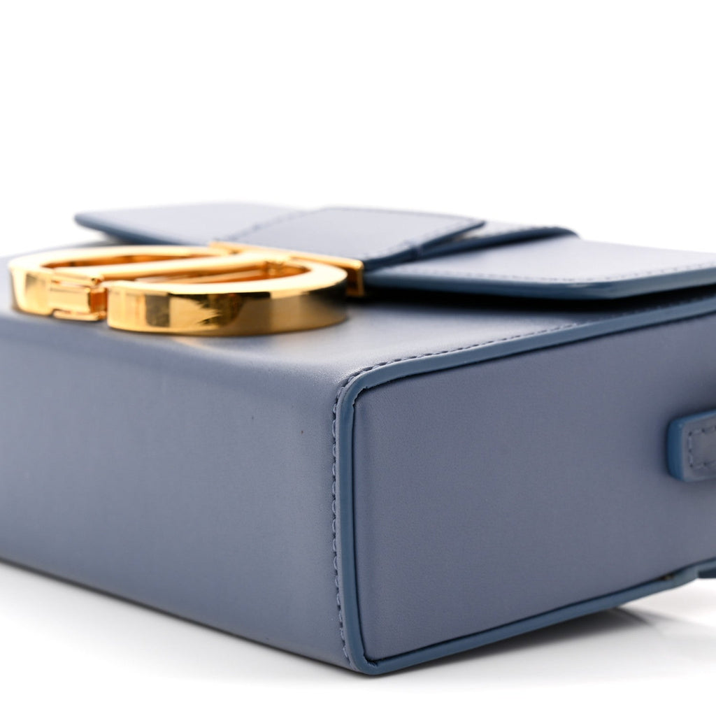 Christian Dior Box Calfskin 30 Montaigne Box Bag Blue