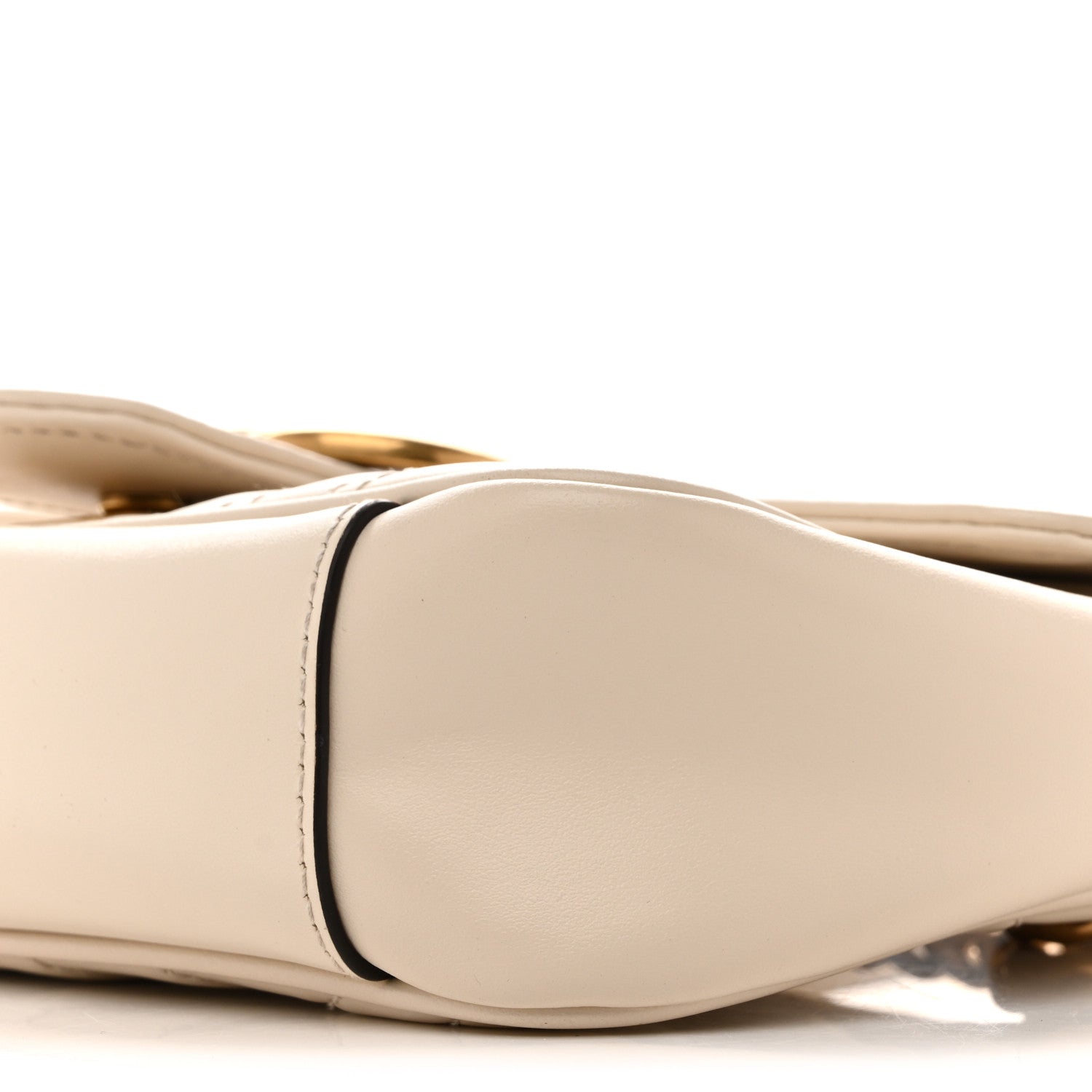 Gucci Calfskin Matelasse Mini GG Marmont Shoulder Bag White
