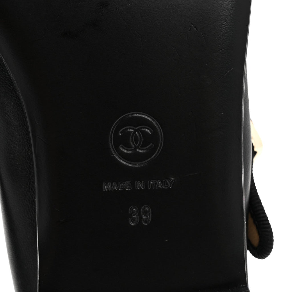 Lambskin Charm Mary Jane Flats 39 Black
