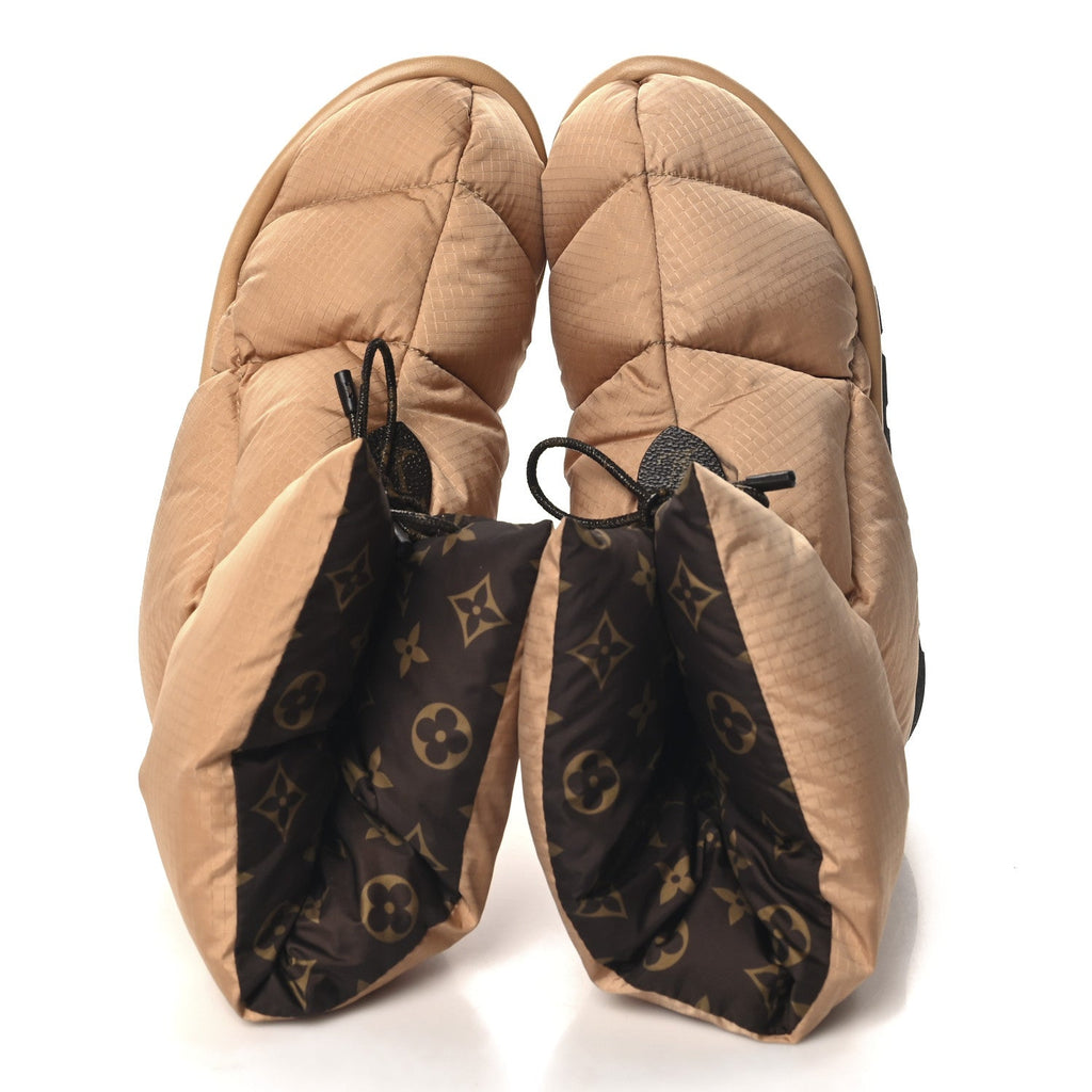 Louis Vuitton Nylon Monogram Pillow Comfort Ankle Boot 39 Beige