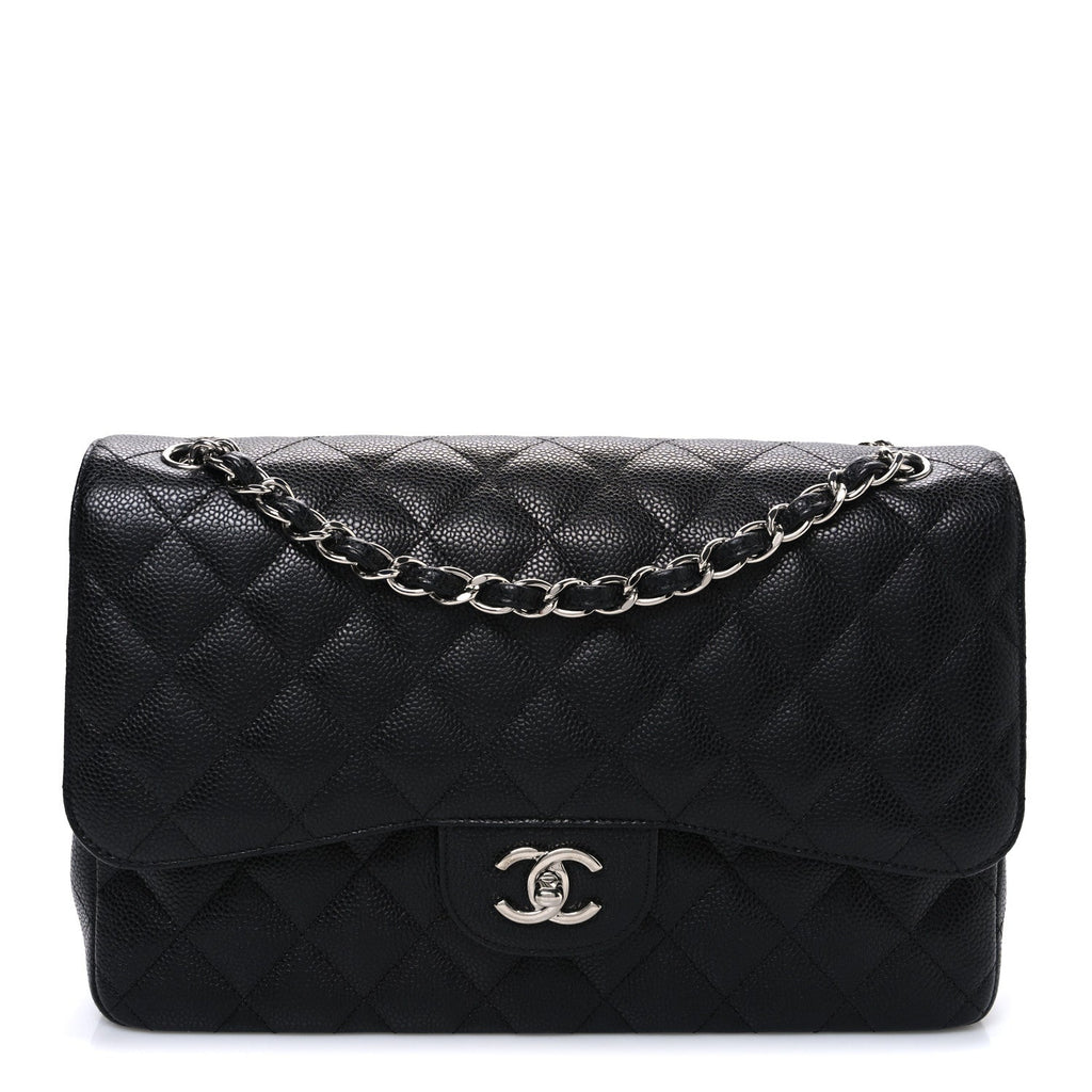 Chanel Caviar Quilted Jumbo Double Flap Black