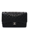 Chanel Caviar Quilted Jumbo Double Flap Black