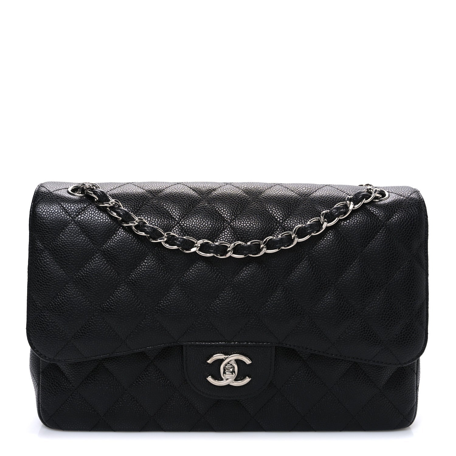 Chanel Caviar Quilted Jumbo Double Flap Black