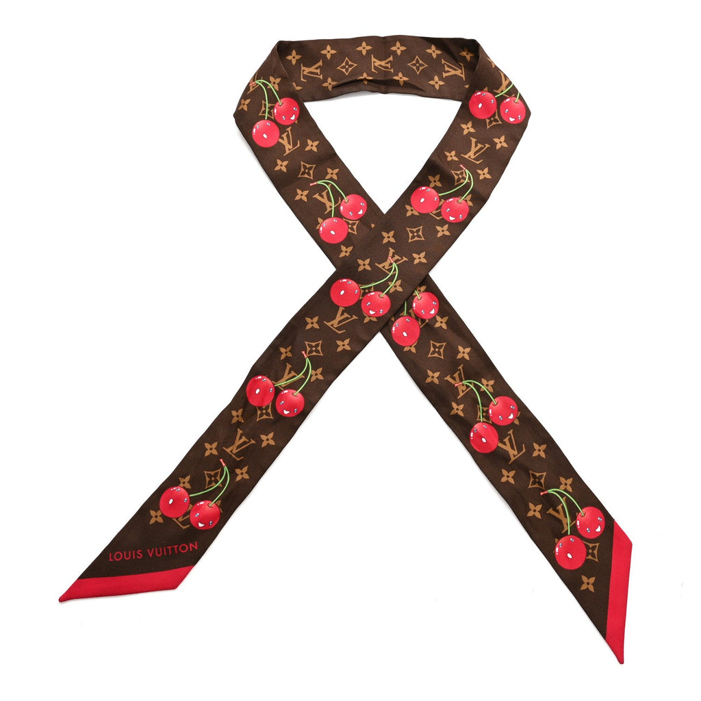 Louis Vuitton LV X TM Silk Monogram Cerises Bandeau Brown
