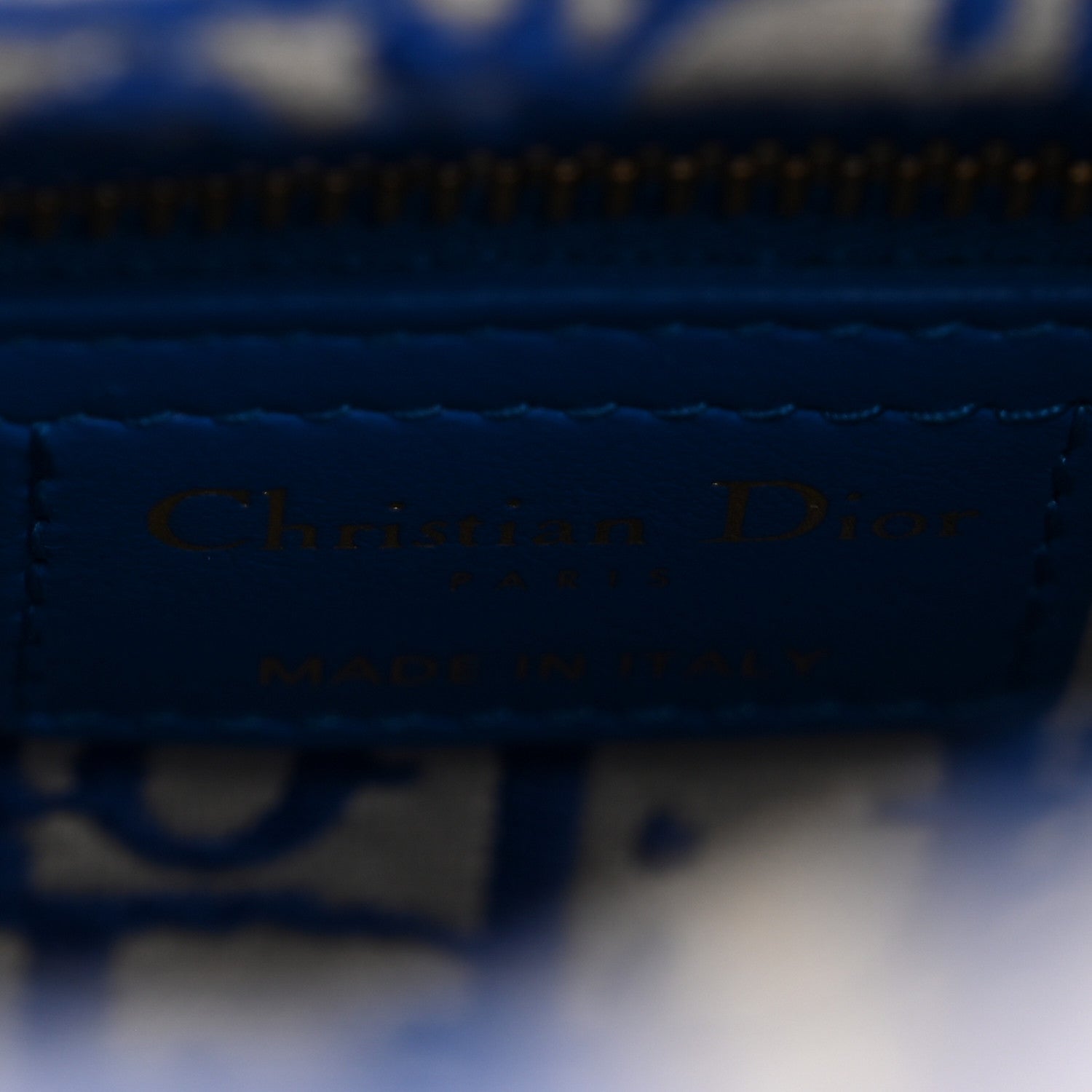 Christian Dior Wicker Oblique Mini Lady Dior Bag Florescent Blue