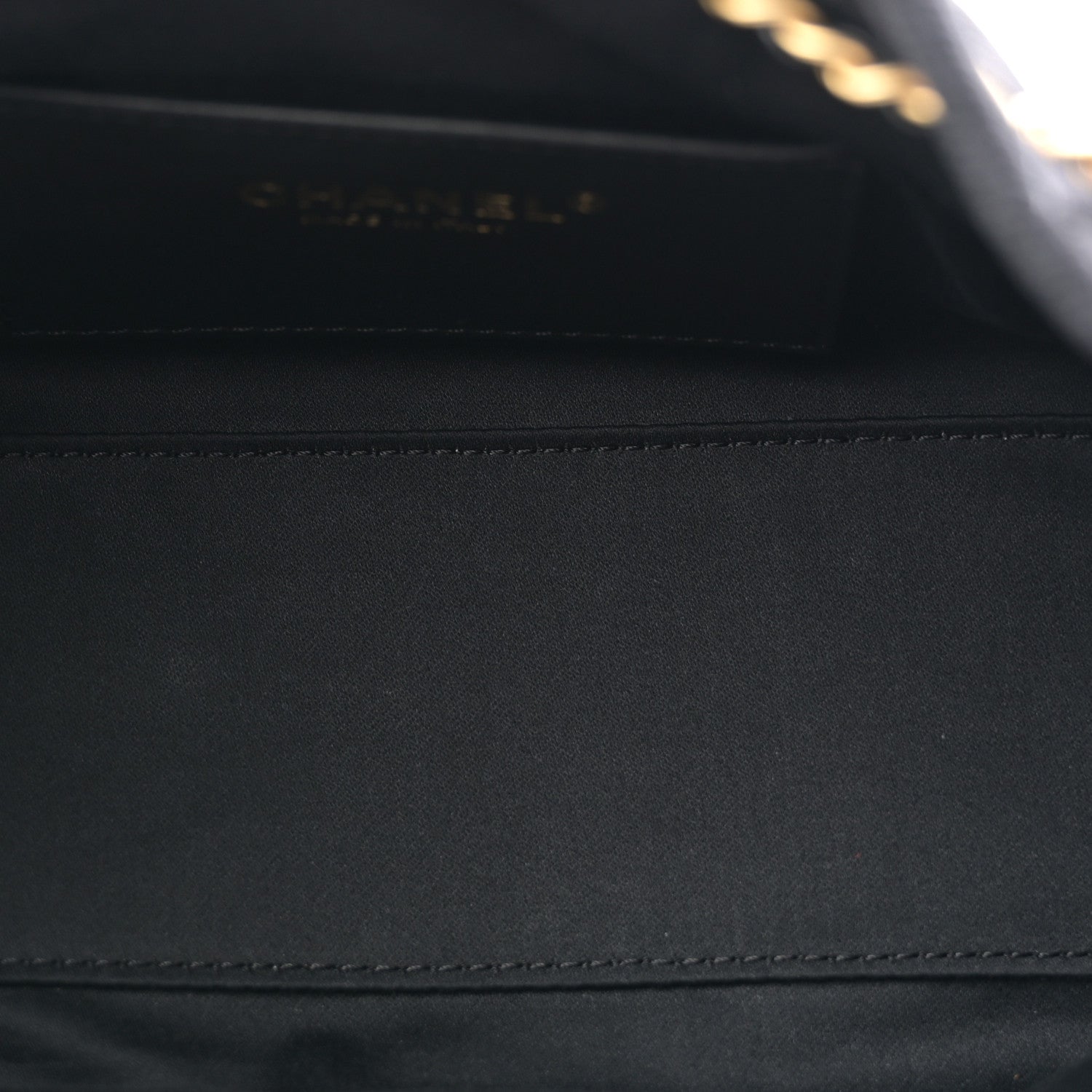 Chanel Washed Denim Quilted Mini Chanel 25 Handbag Black