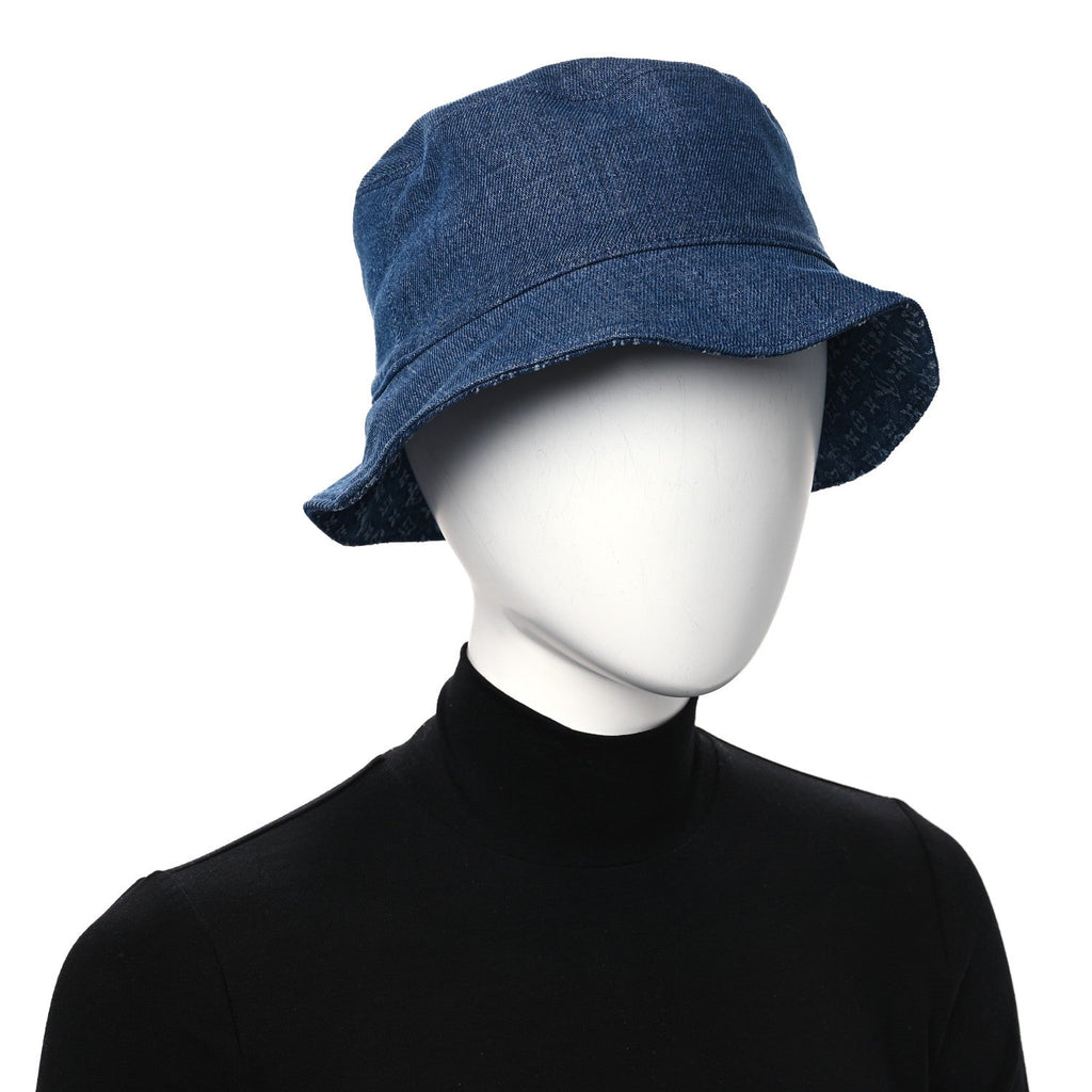Louis Vuitton Monogram Denim Reversible Everyday Bucket Hat M Blue