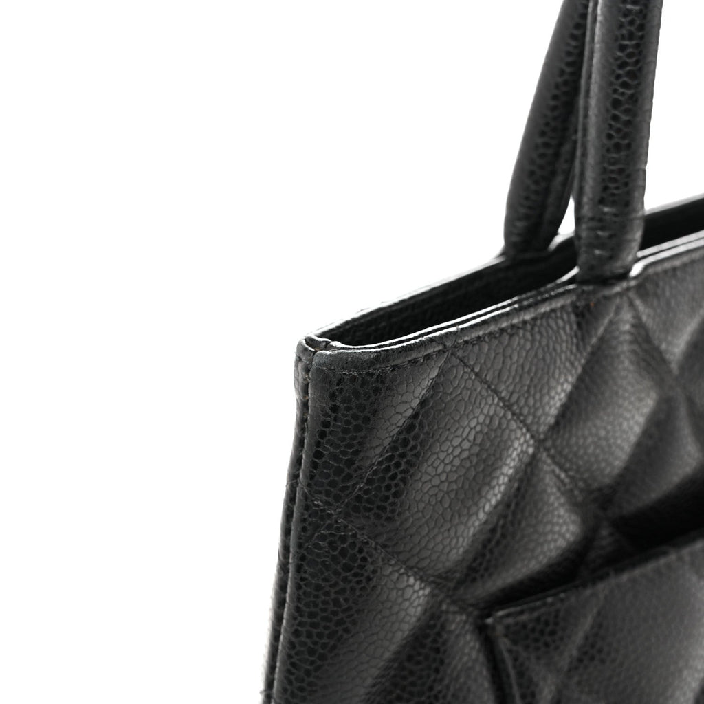 Chanel Caviar Quilted Medallion Tote Black