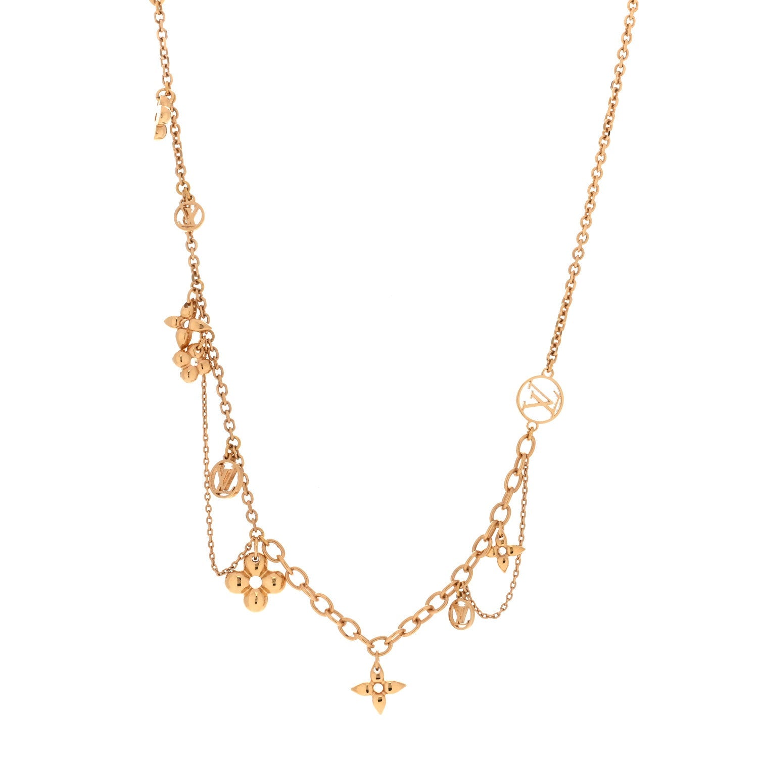 Louis Vuitton Metal Blooming Supple Necklace Gold