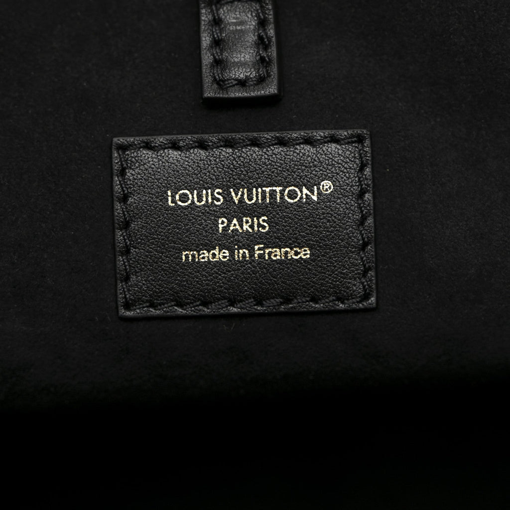 Louis Vuitton Lambskin Embossed Monogram Coussin Bucket Black