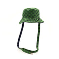 Gucci Monogram Multicolor Reversible Self-Tie Bucket Hat S Green Blue