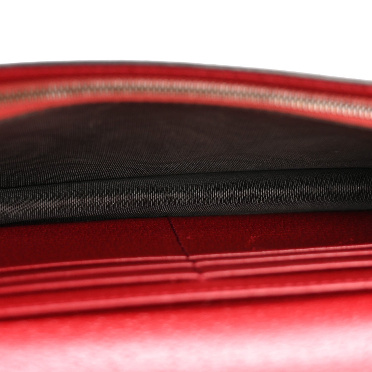 Gucci GG Supreme Monogram Web Queen Margaret Chain Wallet Red