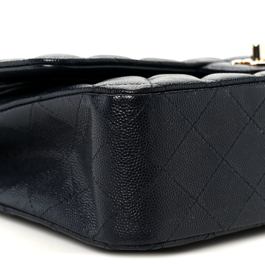 Chanel Caviar Quilted Medium Double Flap Navy