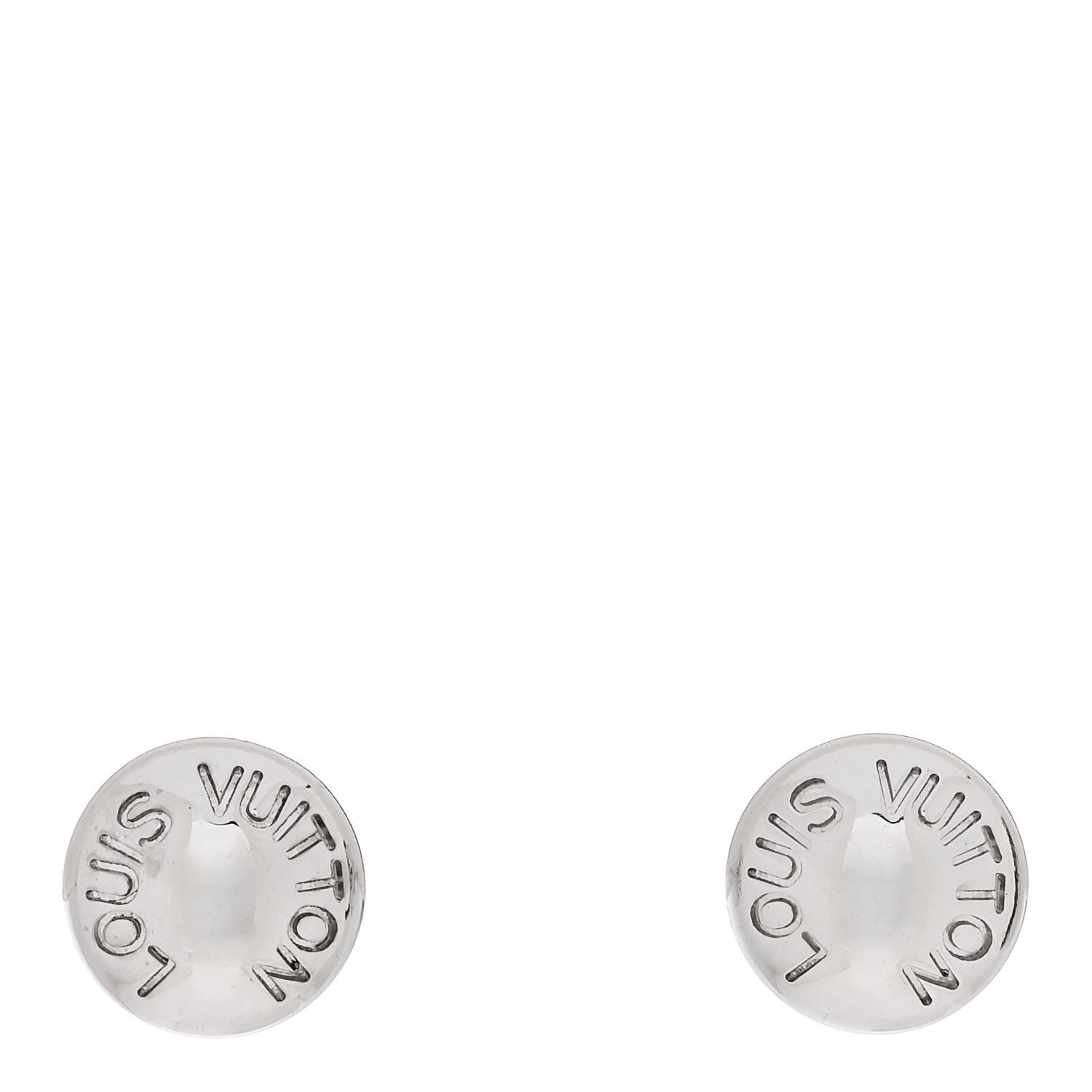 Louis Vuitton 18K White Gold Clous Ear Studs Earrings