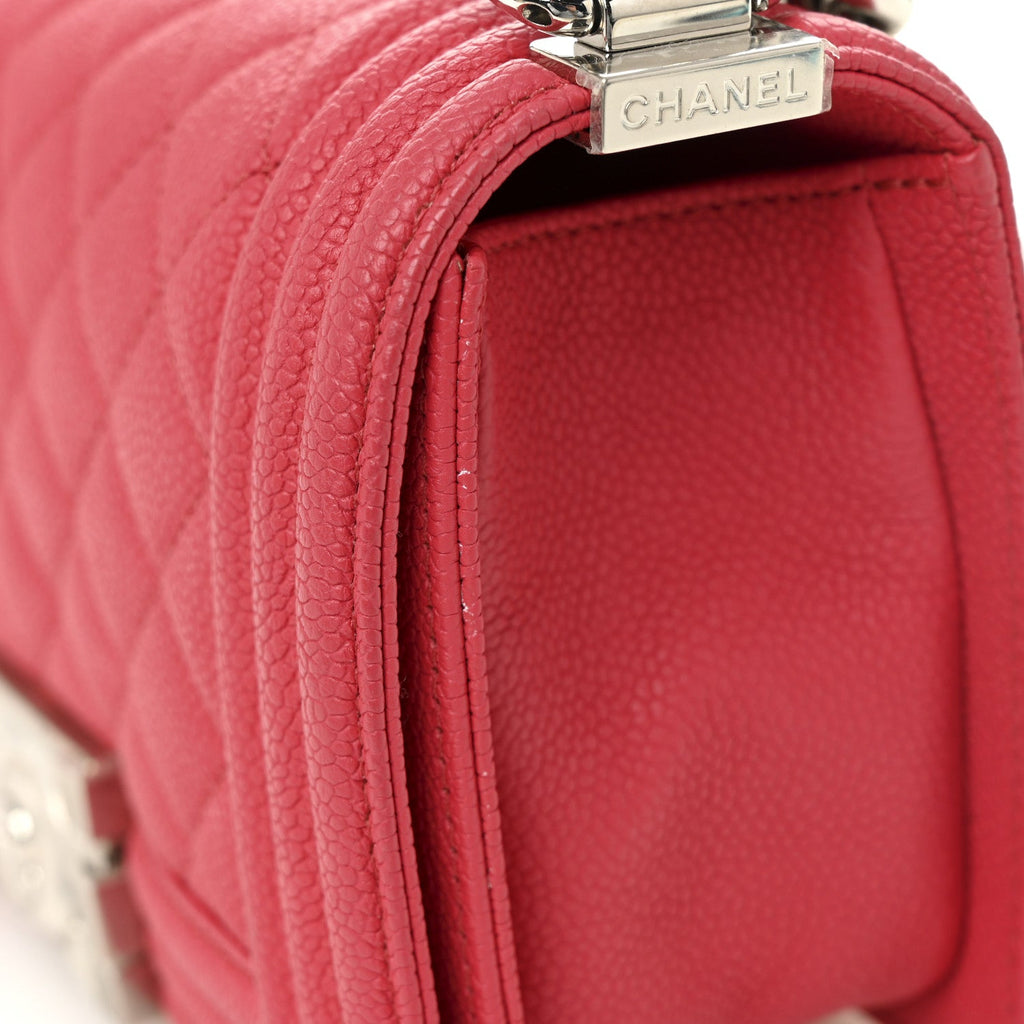 Chanel Caviar Quilted Small Boy Flap Red