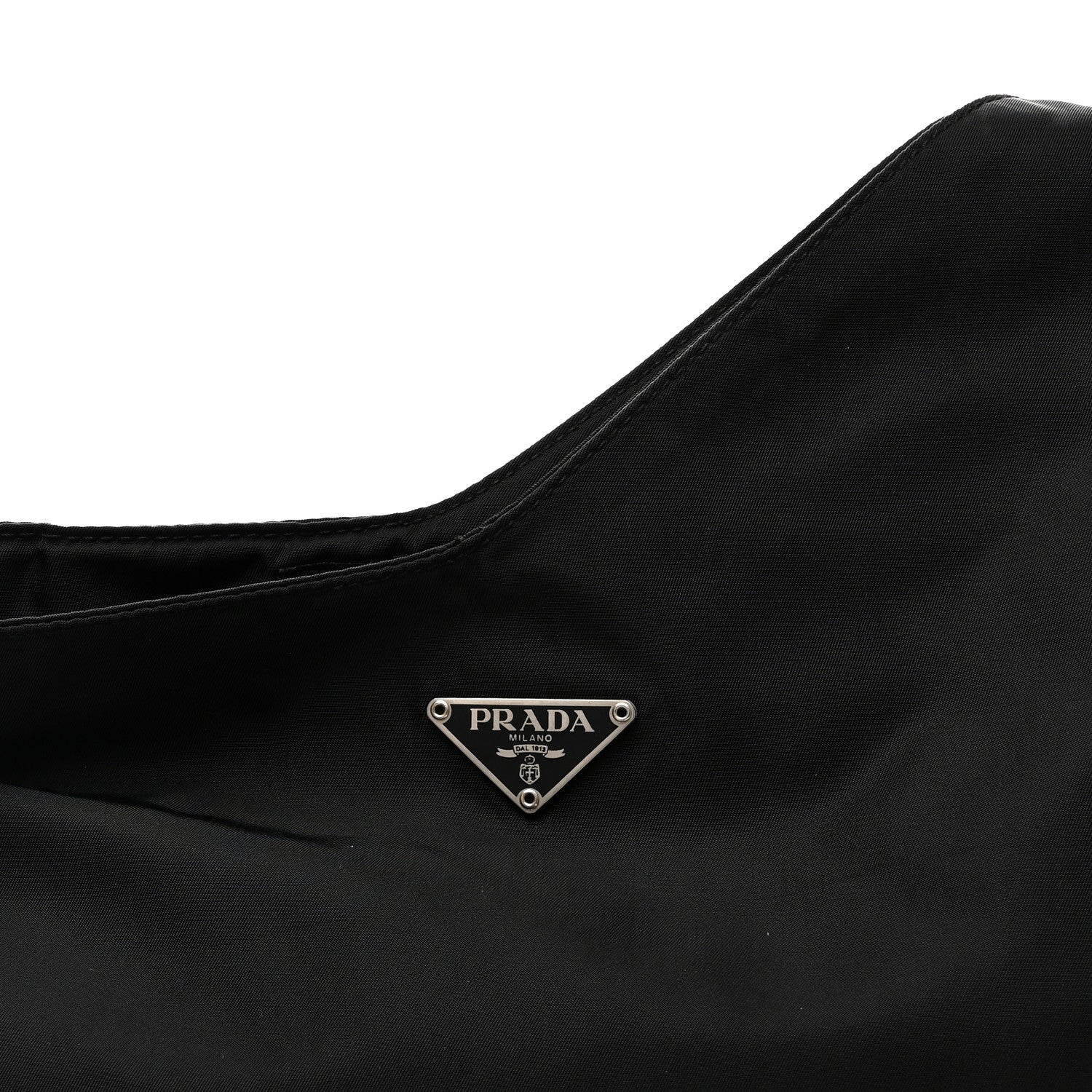 Prada Tessuto Nylon Saffiano Flat Messenger Bag Black