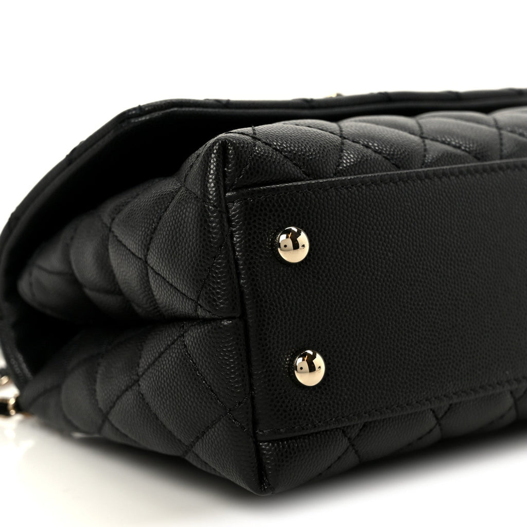 Chanel Caviar Quilted Mini Coco Handle Flap Black