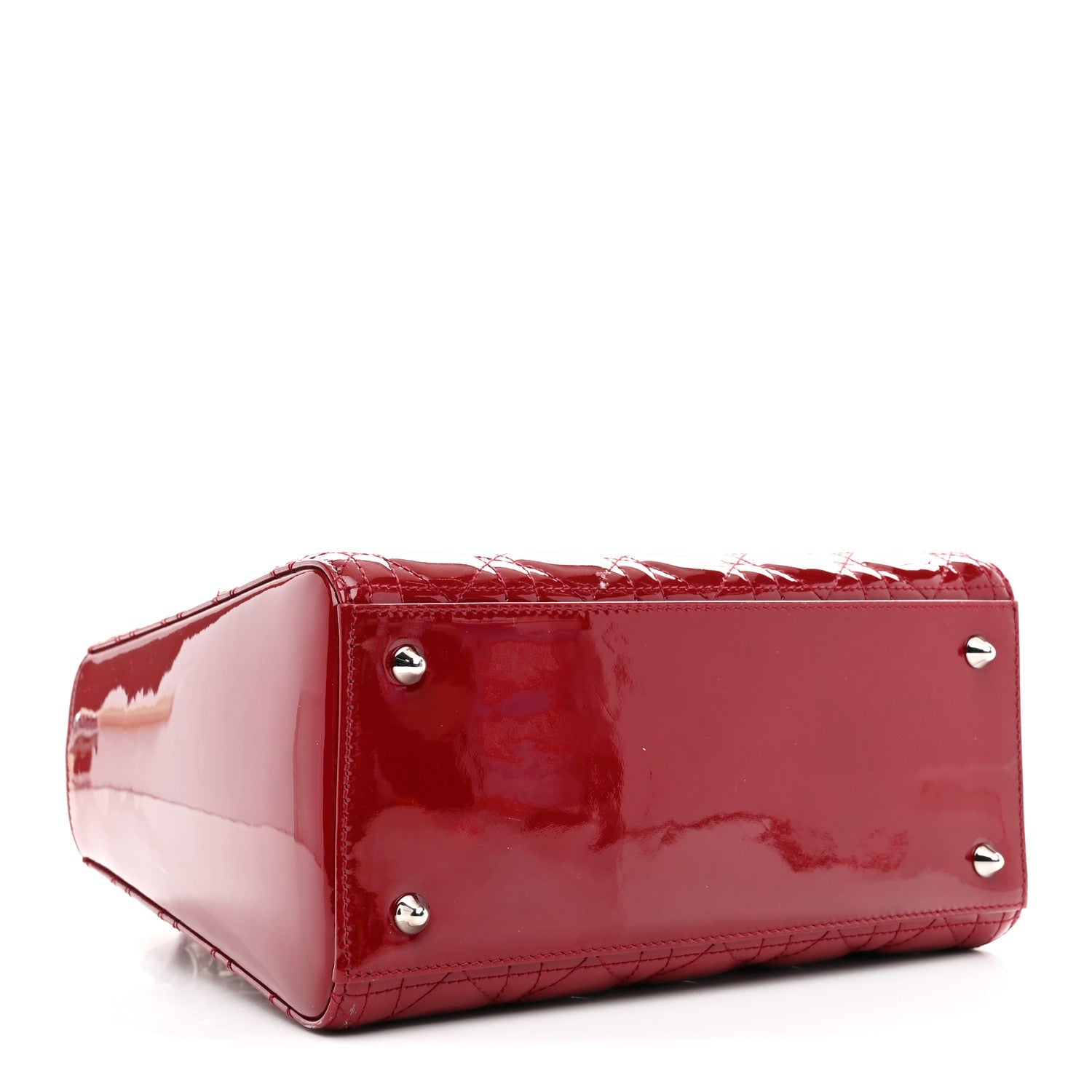 Christian Dior Patent Cannage Medium Lady Dior Red