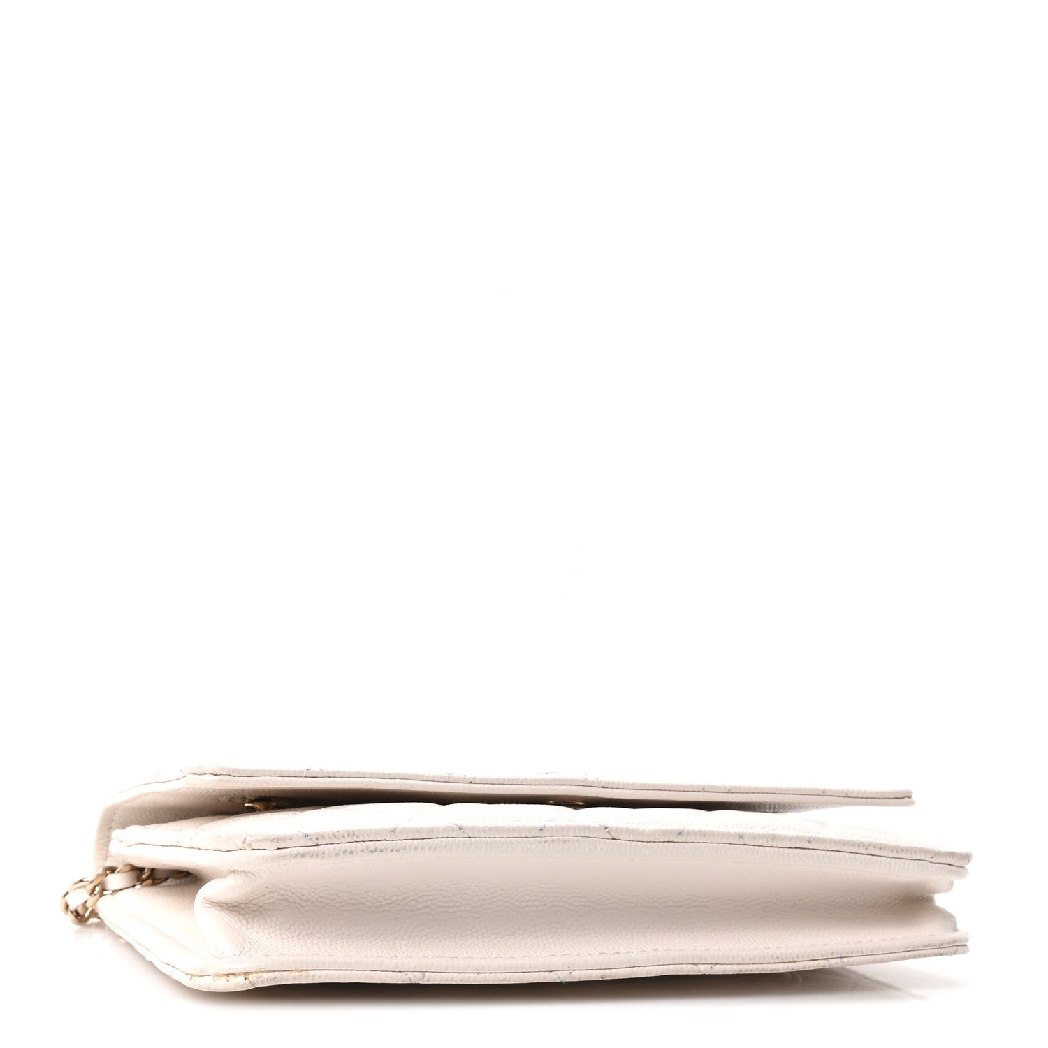 Chanel Caviar Quilted Wallet On Chain WOC White