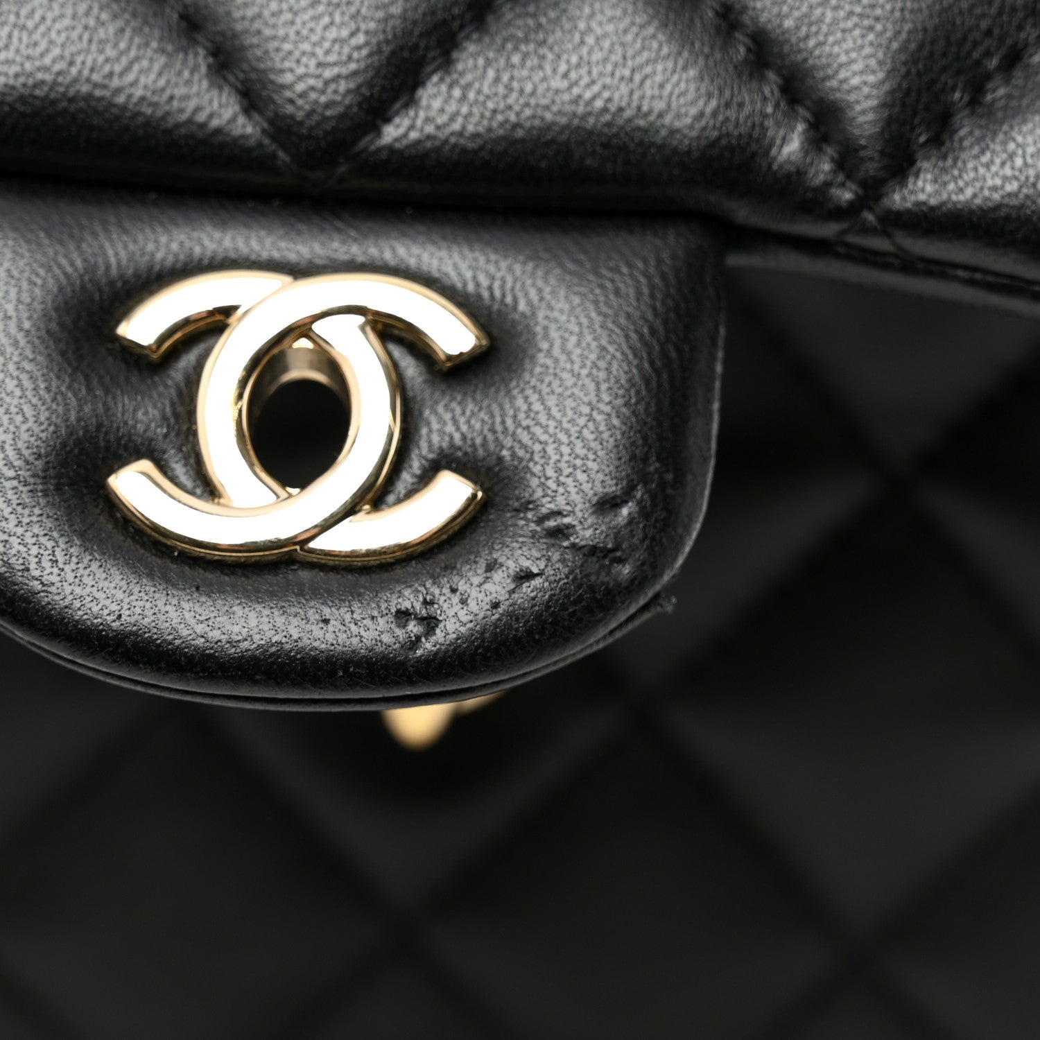 Chanel Lambskin Quilted Small My Precious Flap Black