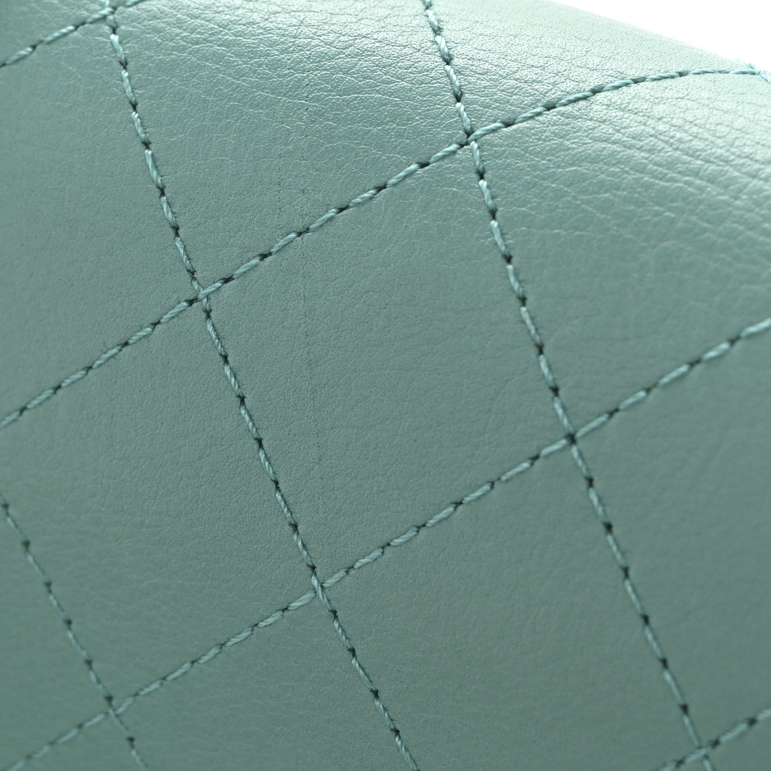 Chanel Calfskin Stitched Small Covered CC Flap Bag Green
