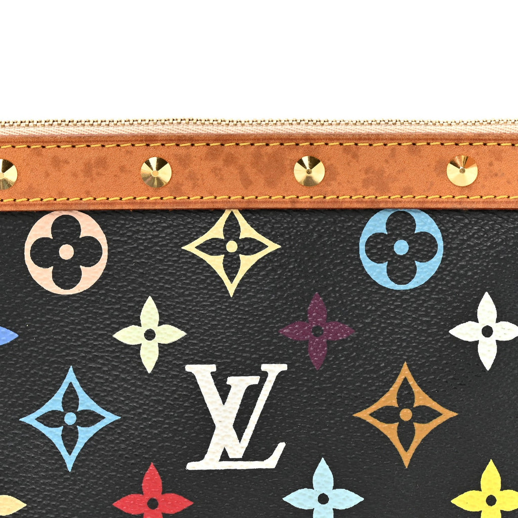 Louis Vuitton Monogram Multicolor Pochette Accessories Black
