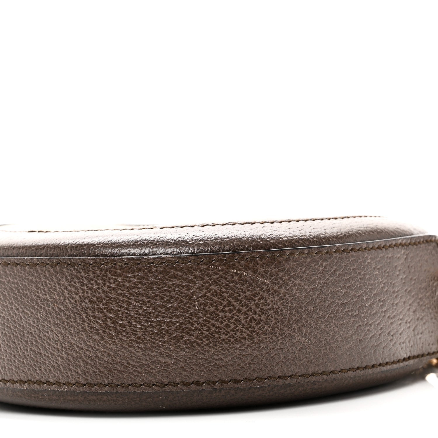 Gucci GG Supreme Monogram Web Mini Ophidia Round Shoulder Bag Brown