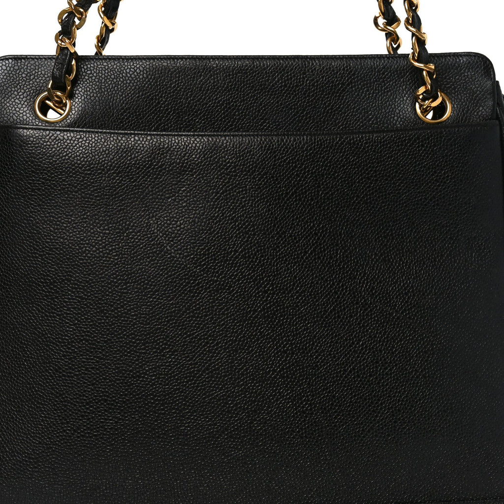 Chanel Caviar CC Shoulder Bag Black