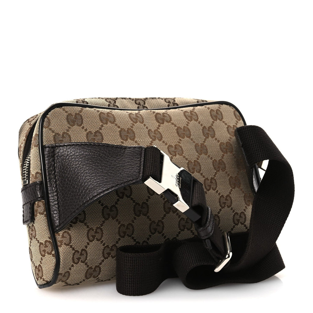 Gucci Monogram Belt Bag Dark Brown