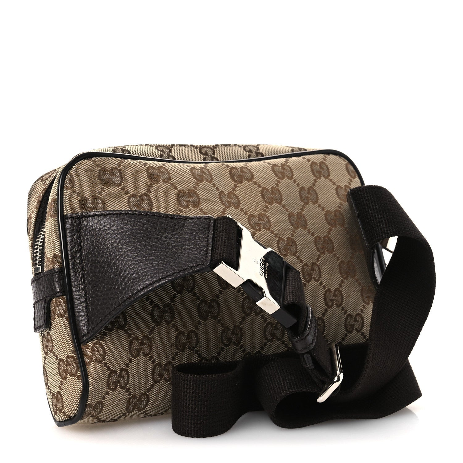 Gucci Monogram Belt Bag Dark Brown