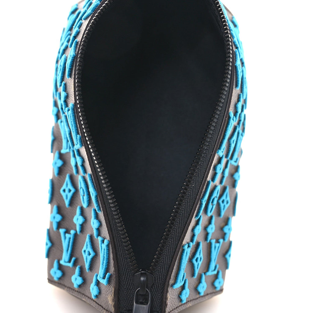 Louis Vuitton Monogram Tuffetage Triangle Messenger Turquoise
