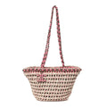 Chanel Mixed Fibers Calfskin Crochet Small Shopping Bag Beige Pink