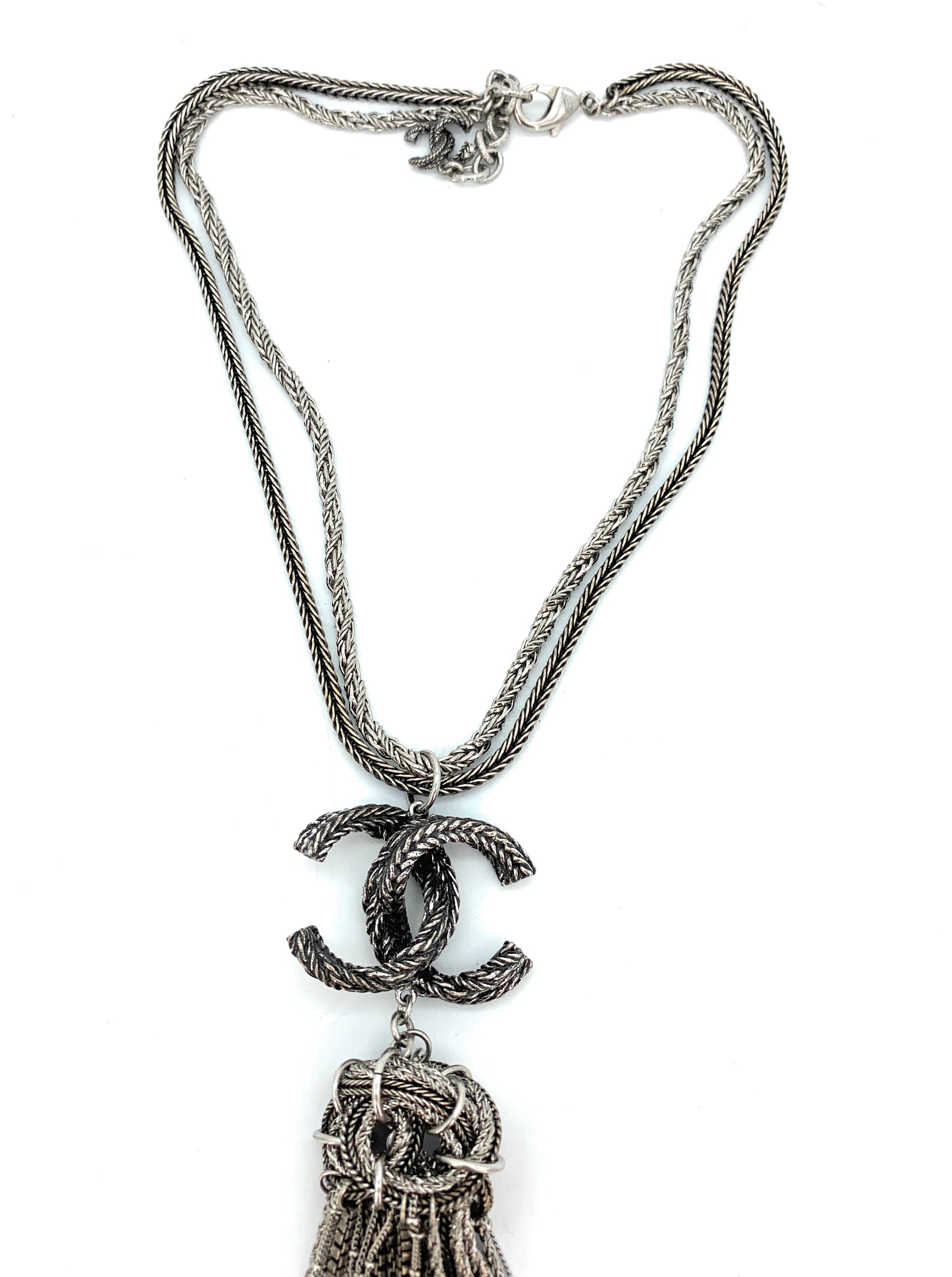 Chanel bag 2017 Strass CC Paris-Cosmopolite Tassel Necklace