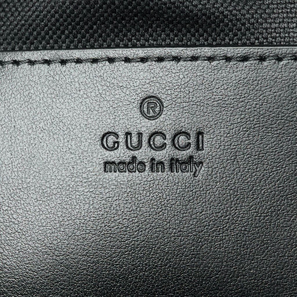 Gucci Calfskin Matelasse Monochrome Small GG Marmont Chain Shoulder Bag Black