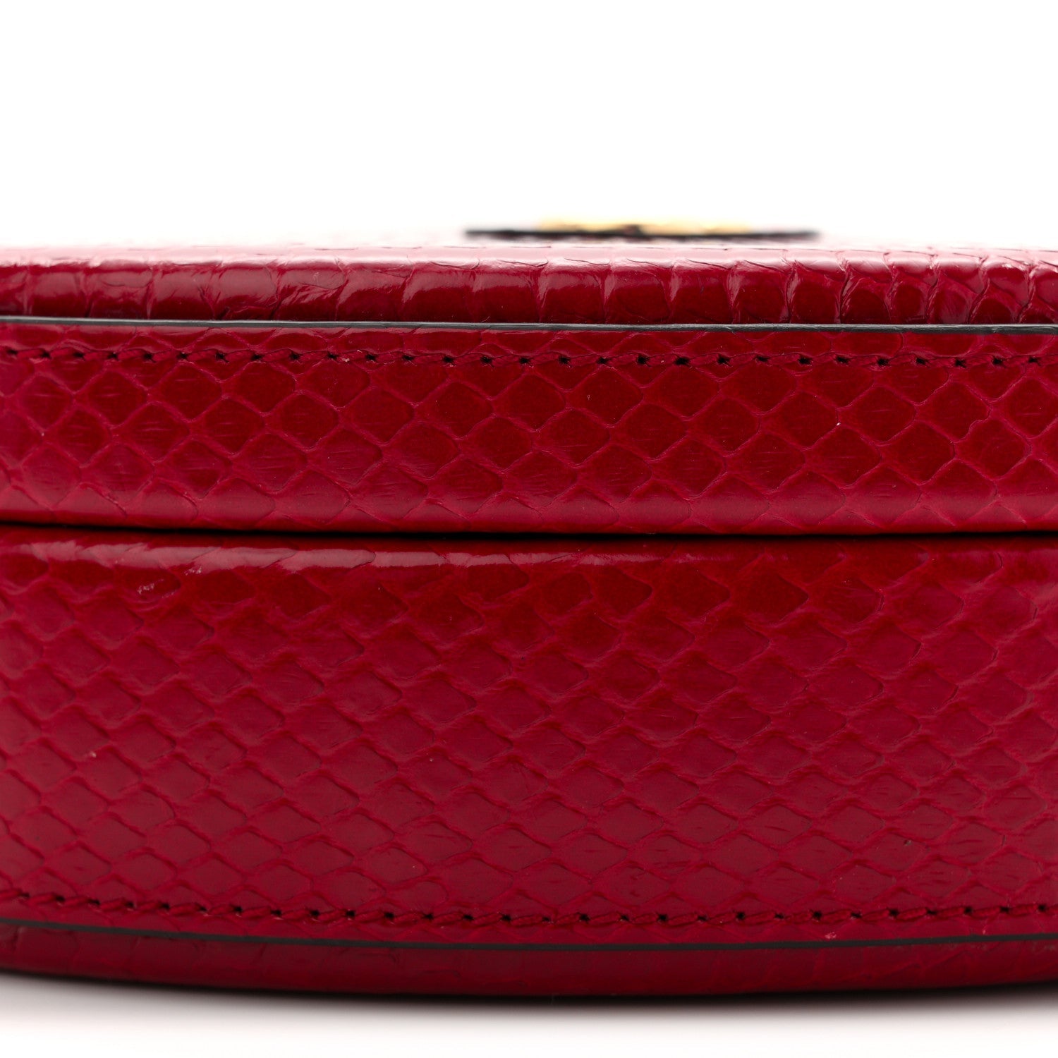 Gucci Snakeskin Broadway Mini Heart Top Handle Bag Rasberry Candy