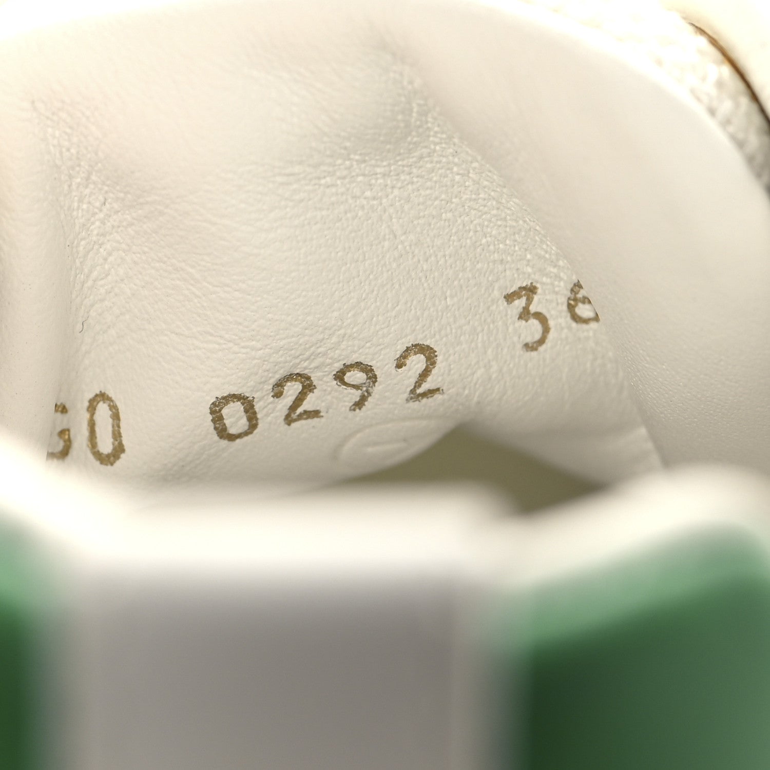 Louis Vuitton Calfskin Monogram Run Away Sneakers 36 White Green