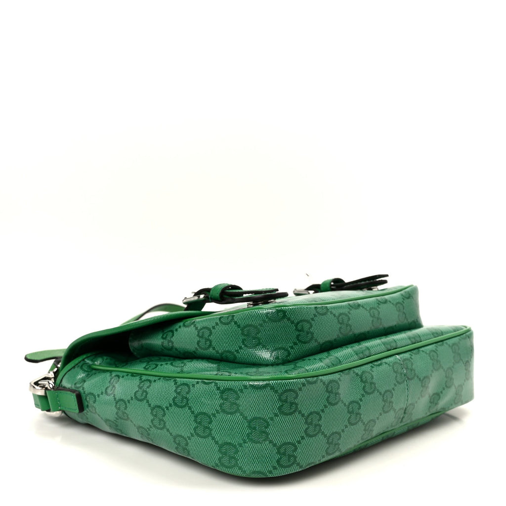 Gucci Monogram GG Childrens Messenger Bag Green