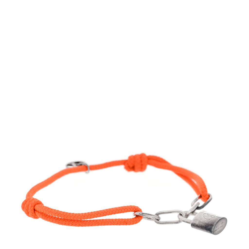 Louis Vuitton X Virgil Abloh Sterling Silver Lockit Bracelet Orange