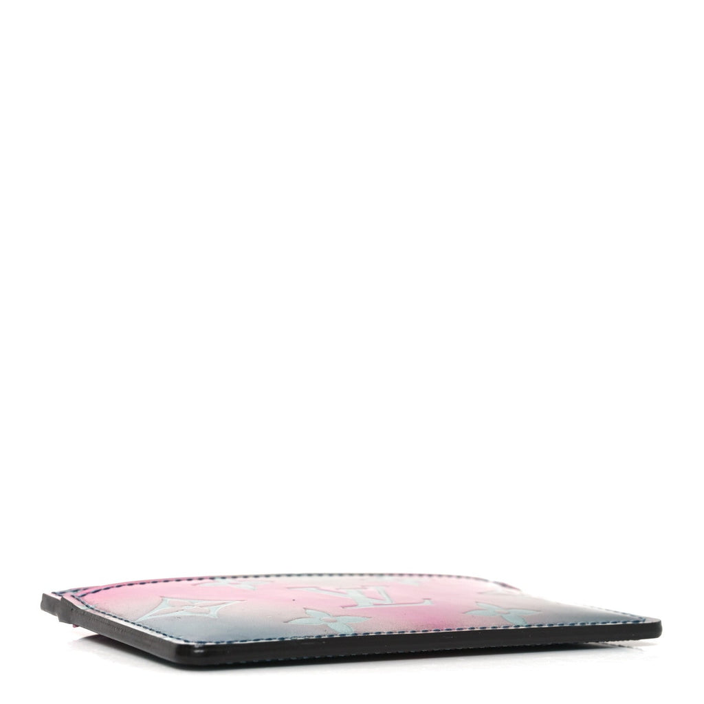 Louis Vuitton Metallic Vernis Degrade Card Holder Blue Pink