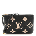 Louis Vuitton Empreinte Monogram Giant Double Zip Pochette Black Cream