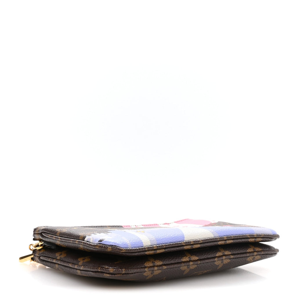 Louis Vuitton Monogram 2019 Christmas Animation Double Zip Pochette