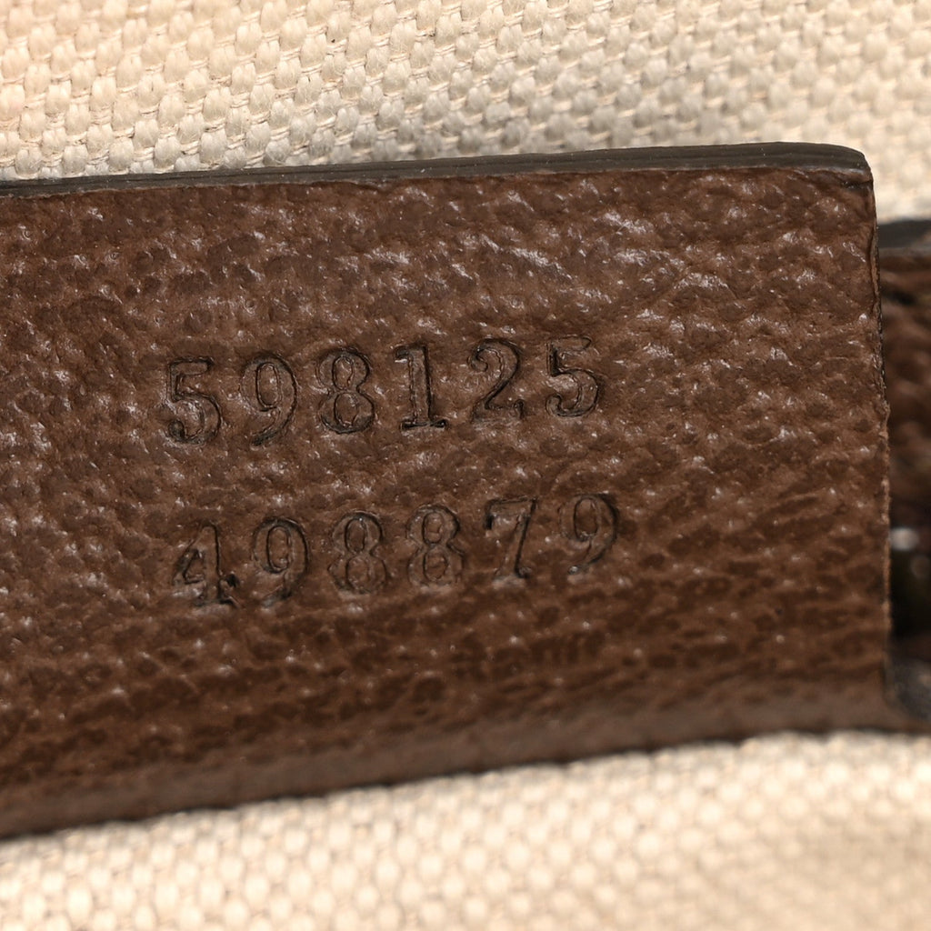 Gucci GG Supreme Monogram Web Small Ophidia Half Moon Hobo Brown